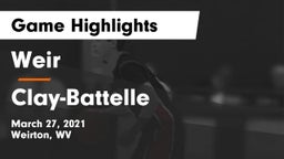 Weir  vs Clay-Battelle  Game Highlights - March 27, 2021