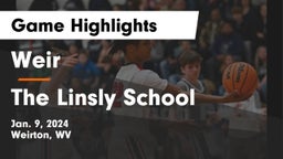 Weir  vs The Linsly School Game Highlights - Jan. 9, 2024