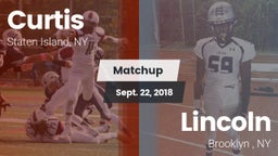 Matchup: Curtis  vs. Lincoln  2018
