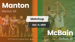 Matchup: Manton  vs. McBain  2019