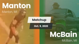 Matchup: Manton  vs. McBain  2020