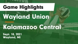 Wayland Union  vs Kalamazoo Central  Game Highlights - Sept. 18, 2021