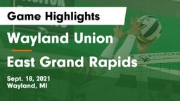 Wayland Union  vs East Grand Rapids  Game Highlights - Sept. 18, 2021