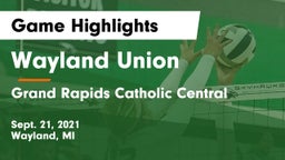 Wayland Union  vs Grand Rapids Catholic Central  Game Highlights - Sept. 21, 2021