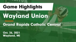 Wayland Union  vs Grand Rapids Catholic Central  Game Highlights - Oct. 26, 2021