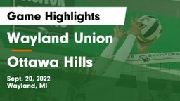 Wayland Union  vs Ottawa Hills  Game Highlights - Sept. 20, 2022