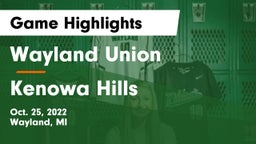 Wayland Union  vs Kenowa Hills  Game Highlights - Oct. 25, 2022
