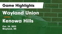 Wayland Union  vs Kenowa Hills  Game Highlights - Oct. 24, 2023