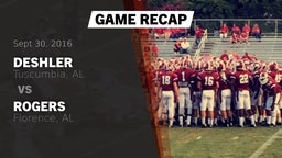 Recap: Deshler  vs. Rogers  2016