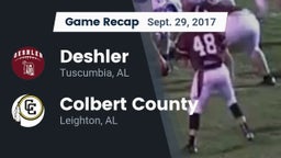 Recap: Deshler  vs. Colbert County  2017