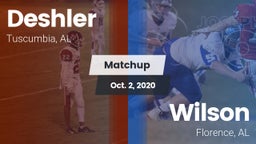 Matchup: Deshler  vs. Wilson  2020
