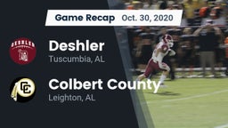 Recap: Deshler  vs. Colbert County  2020