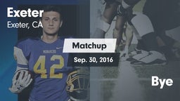 Matchup: Exeter  vs. Bye 2016