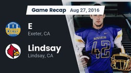 Recap: E vs. Lindsay  2016