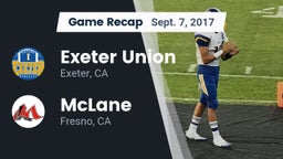 Recap: Exeter Union  vs. McLane  2017