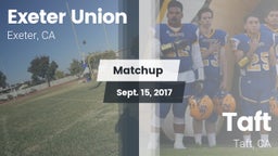 Matchup: Exeter Union High vs. Taft  2017