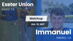 Matchup: Exeter Union High vs. Immanuel  2017