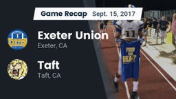 Recap: Exeter Union  vs. Taft  2017