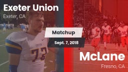 Matchup: Exeter Union High vs. McLane  2018