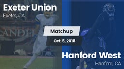 Matchup: Exeter Union High vs. Hanford West  2018