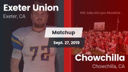Matchup: Exeter Union High vs. Chowchilla  2019
