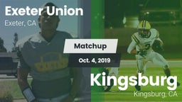 Matchup: Exeter Union High vs. Kingsburg  2019