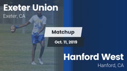 Matchup: Exeter Union High vs. Hanford West  2019