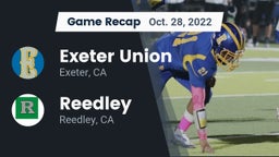 Recap: Exeter Union  vs. Reedley  2022