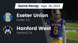 Recap: Exeter Union  vs. Hanford West  2023