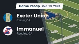 Recap: Exeter Union  vs. Immanuel  2023