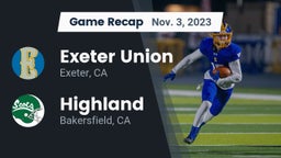 Recap: Exeter Union  vs. Highland  2023