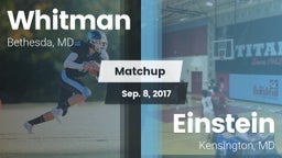 Matchup: Whitman  vs. Einstein  2017