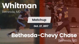 Matchup: Whitman  vs. Bethesda-Chevy Chase  2017