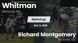 Matchup: Whitman  vs. Richard Montgomery  2018
