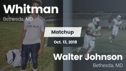 Matchup: Whitman  vs. Walter Johnson  2018