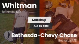 Matchup: Whitman  vs. Bethesda-Chevy Chase  2018