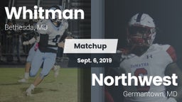 Matchup: Whitman  vs. Northwest  2019