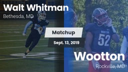 Matchup: Whitman  vs. Wootton  2019