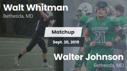 Matchup: Whitman  vs. Walter Johnson  2019