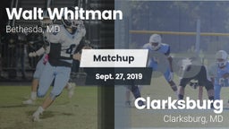 Matchup: Whitman  vs. Clarksburg  2019