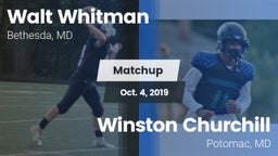 Matchup: Whitman  vs. Winston Churchill  2019