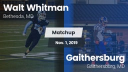 Matchup: Whitman  vs. Gaithersburg  2019