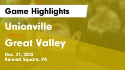 Unionville  vs Great Valley  Game Highlights - Dec. 21, 2023