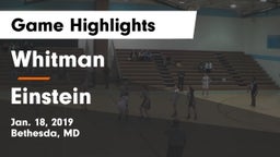 Whitman  vs Einstein  Game Highlights - Jan. 18, 2019