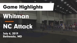 Whitman  vs NC Attack Game Highlights - July 6, 2019