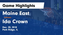 Maine East  vs Ida Crown  Game Highlights - Dec. 20, 2018