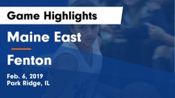 Maine East  vs Fenton  Game Highlights - Feb. 6, 2019