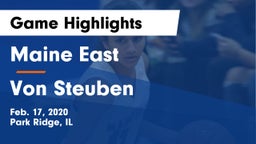 Maine East  vs Von Steuben  Game Highlights - Feb. 17, 2020
