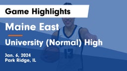 Maine East  vs University (Normal) High Game Highlights - Jan. 6, 2024