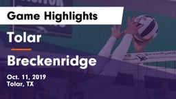 Tolar  vs Breckenridge  Game Highlights - Oct. 11, 2019